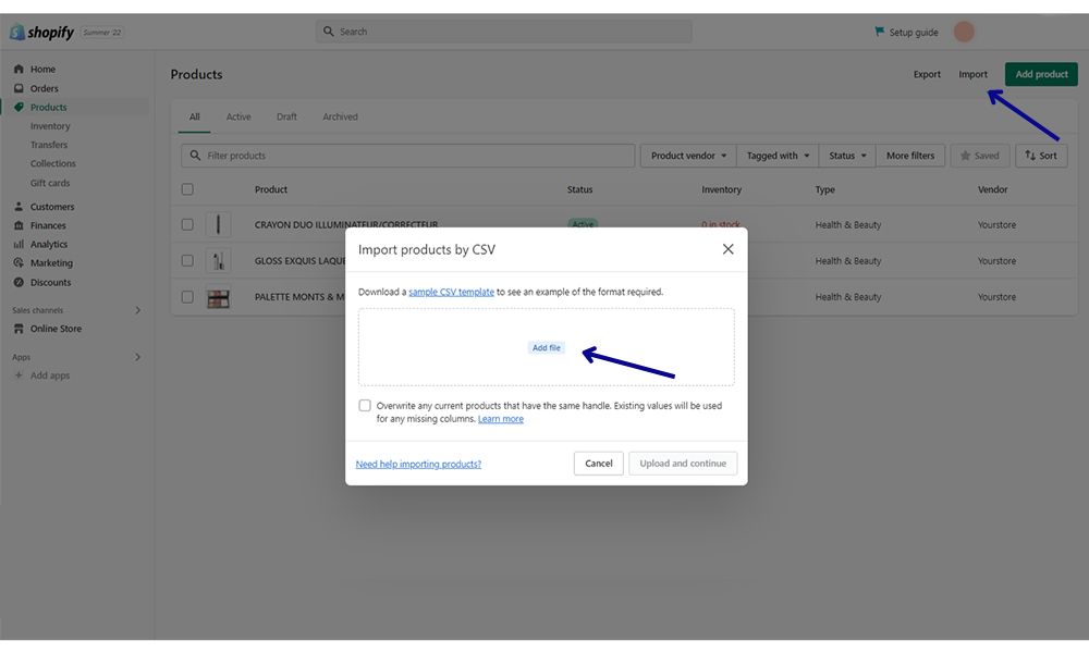 MANUALLY TRANSPORT DATA VIA CSV FILES